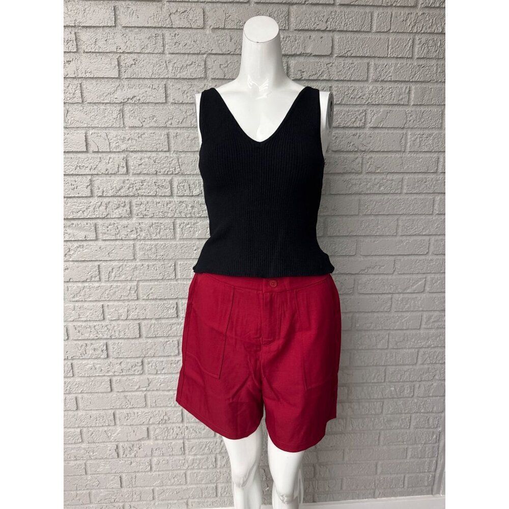 House of Harlow 1960โWomen Black Ribbed Sleeveless Top Size Long M